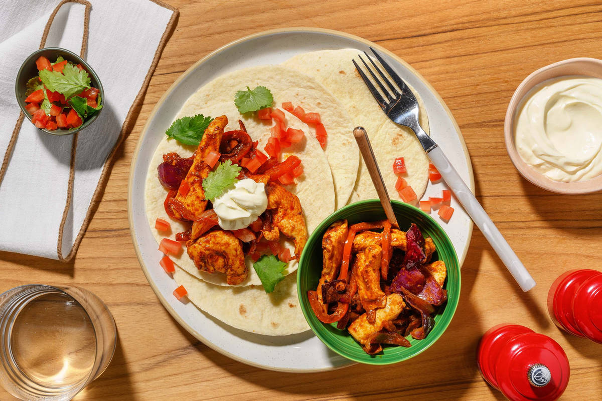Rask meksikansk kyllingfajita