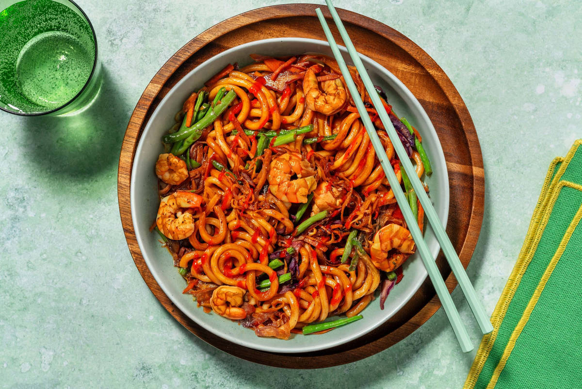Speedy Hot Sauce King Prawn Udon Noodles