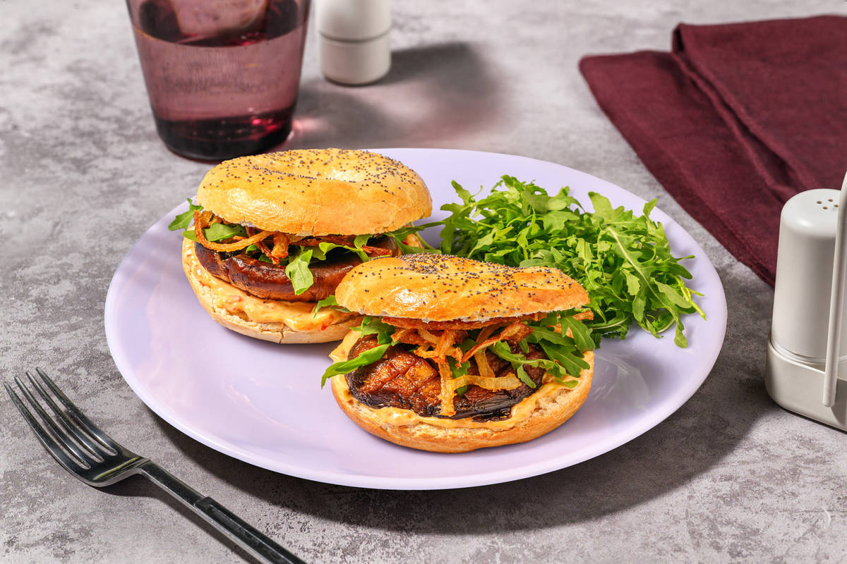 Bagel ricco di verdure ai funghi Champignon Tex-Mex