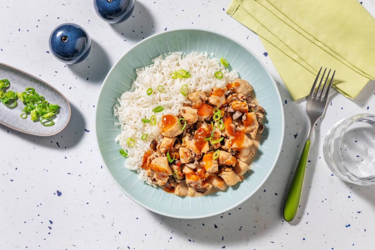 Creamy Sweet Miso Chicken and Prawn Curry