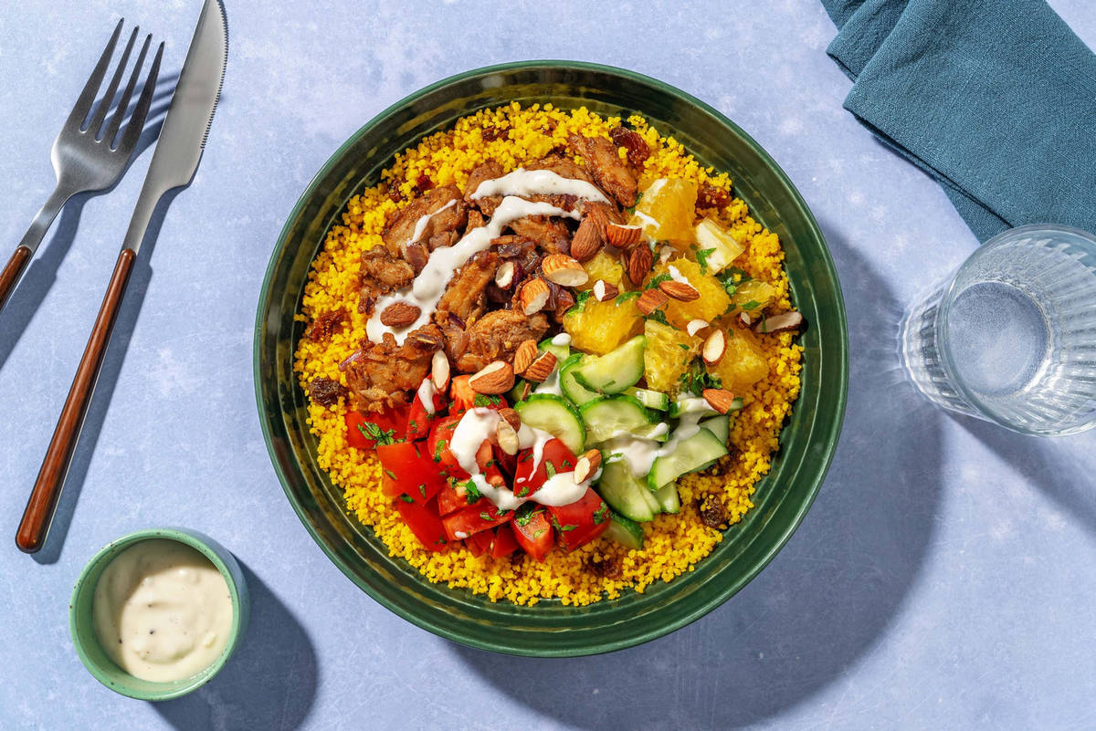 Bowl de döner végé sur semoule