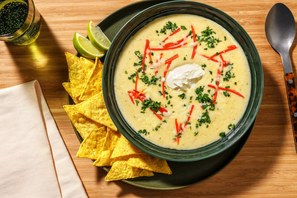 Cremet cannellinibønne- og majssuppe