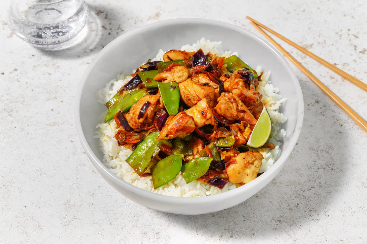 Sambal Teriyaki Double Chicken Stir-Fry
