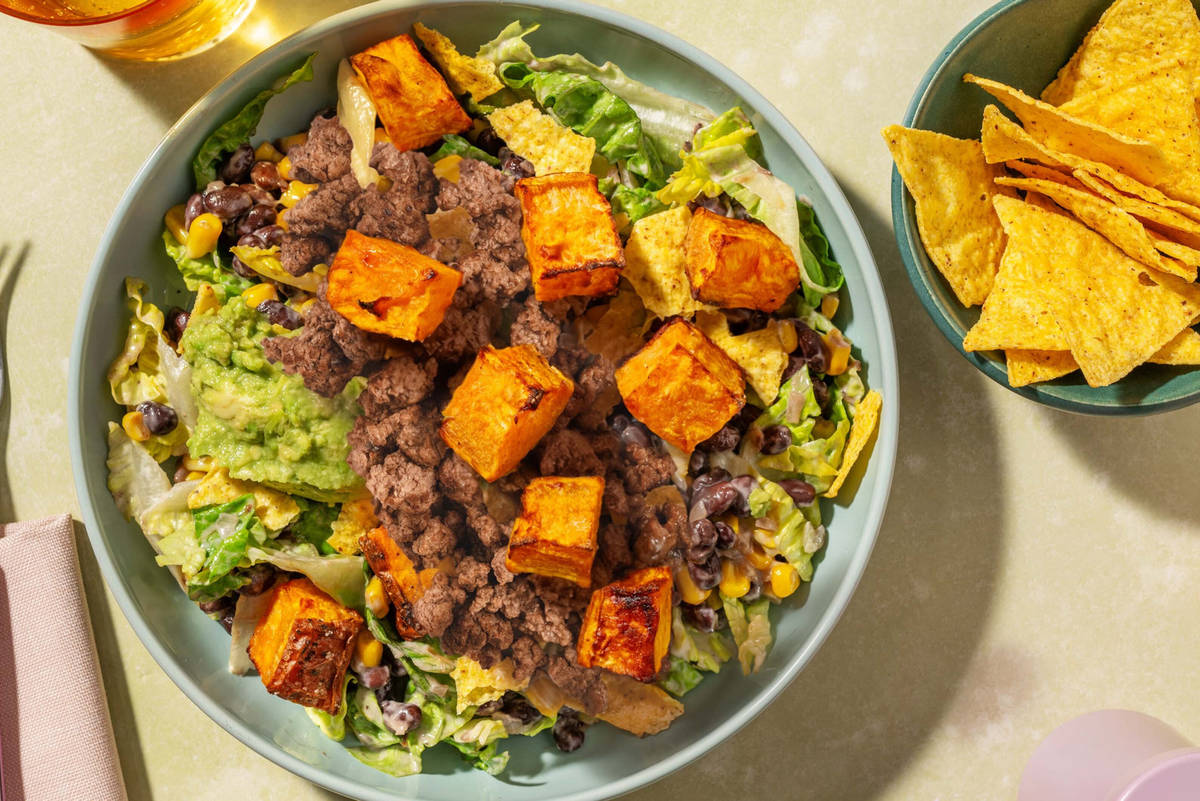 Tex-Mex-Salat mit extra Bio-Rinderhack