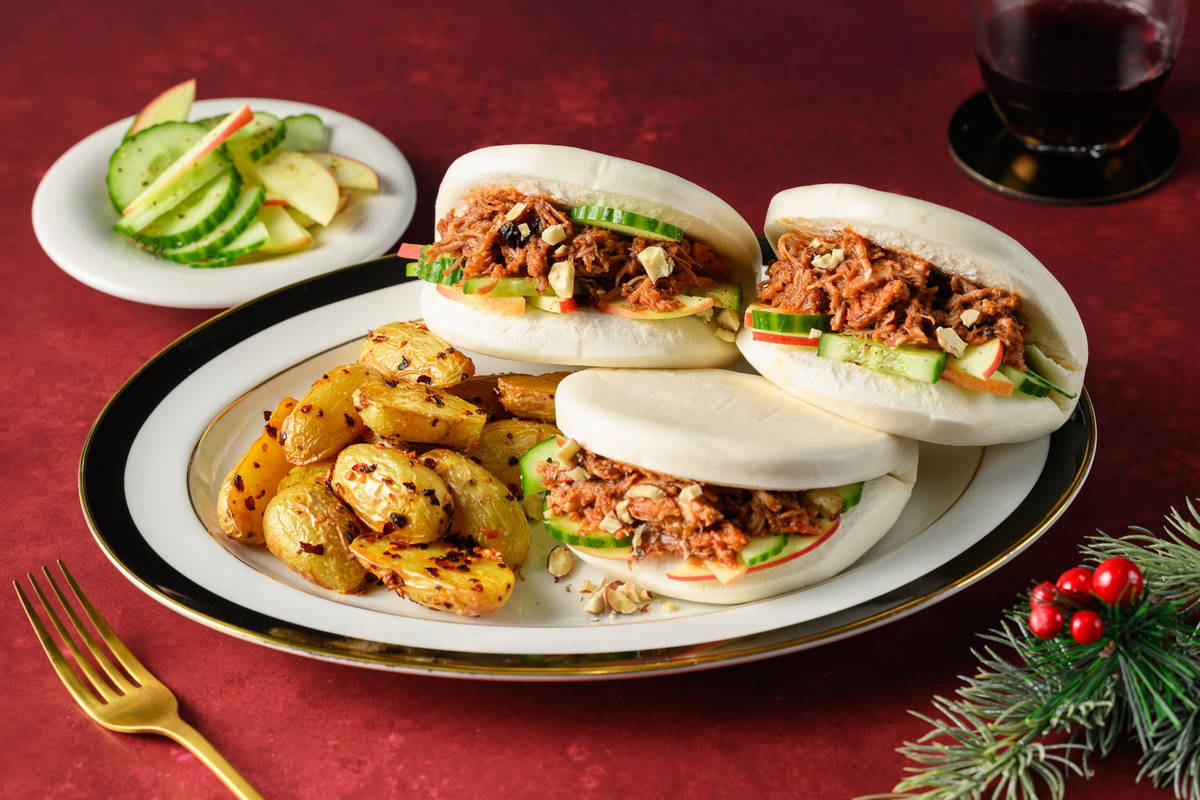 Pulled Pork Bao and Chilli Potatoes