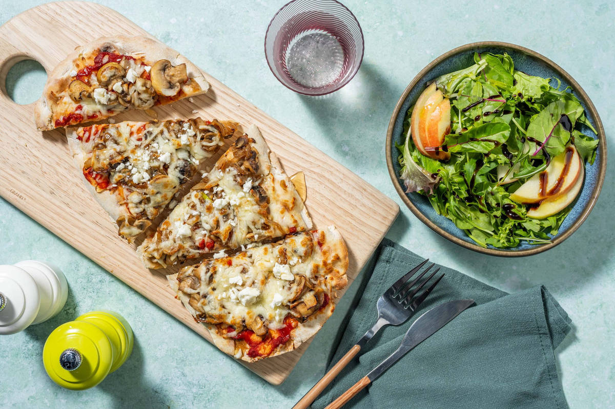 Middle Eastern Inspired Cheesy Harissa Naanizza