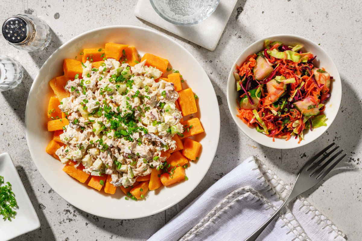 Salade de thon et patate douce