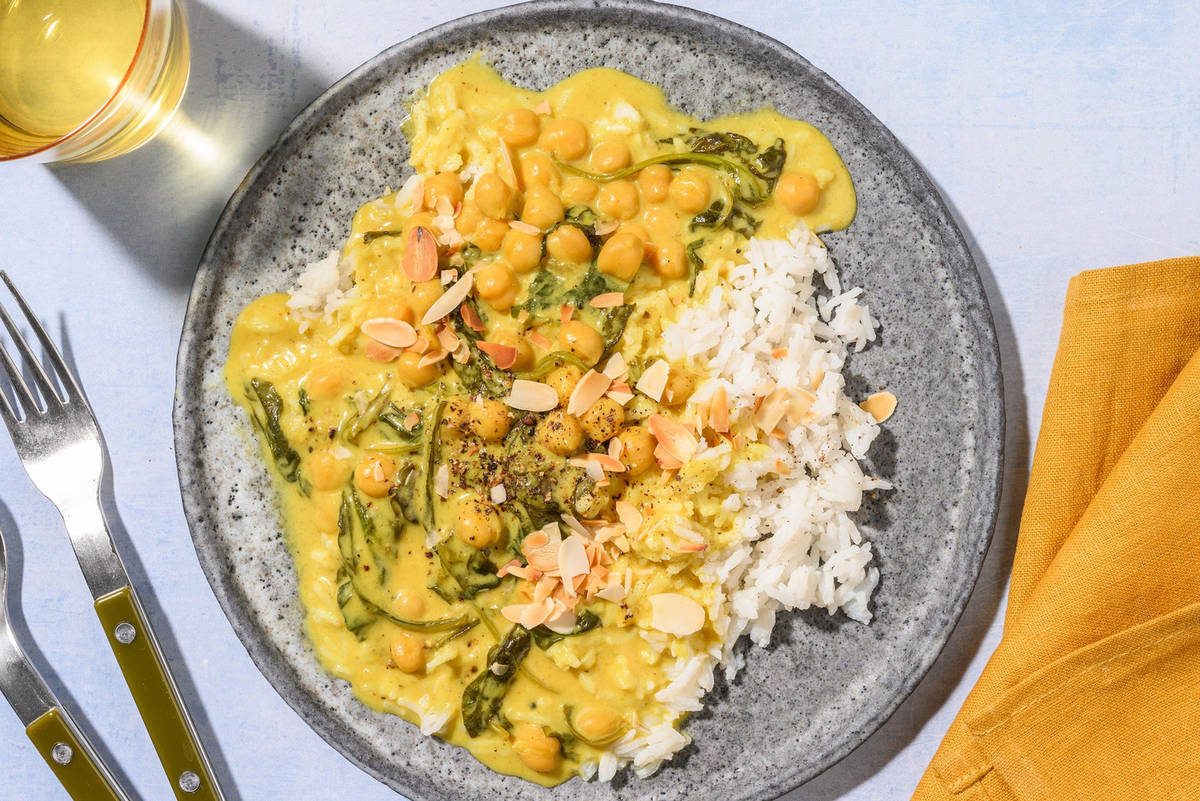 Super Quick Prawn, Chickpea and Mango Chutney Curry