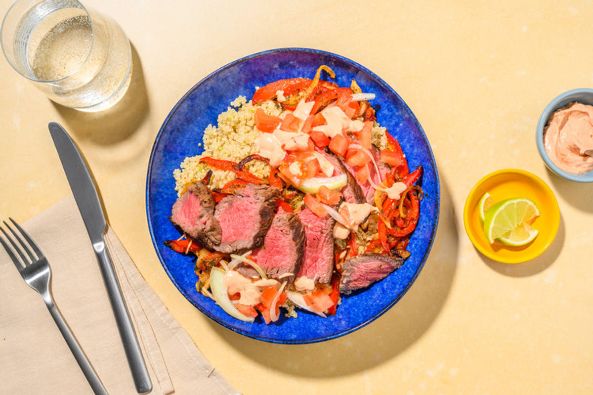 Mexican Spiced Beef Fajita Bowls