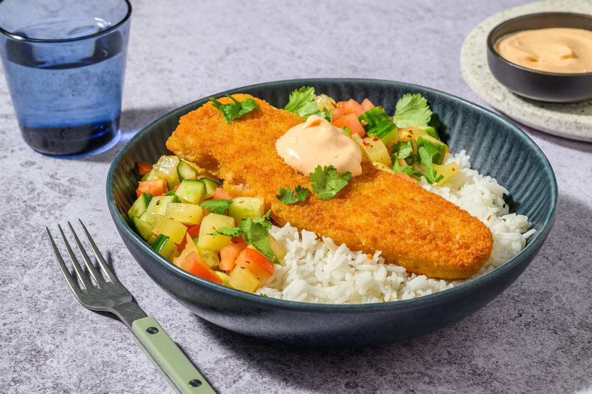 Superquick Double Caribbean Crumbed Fish & Rice