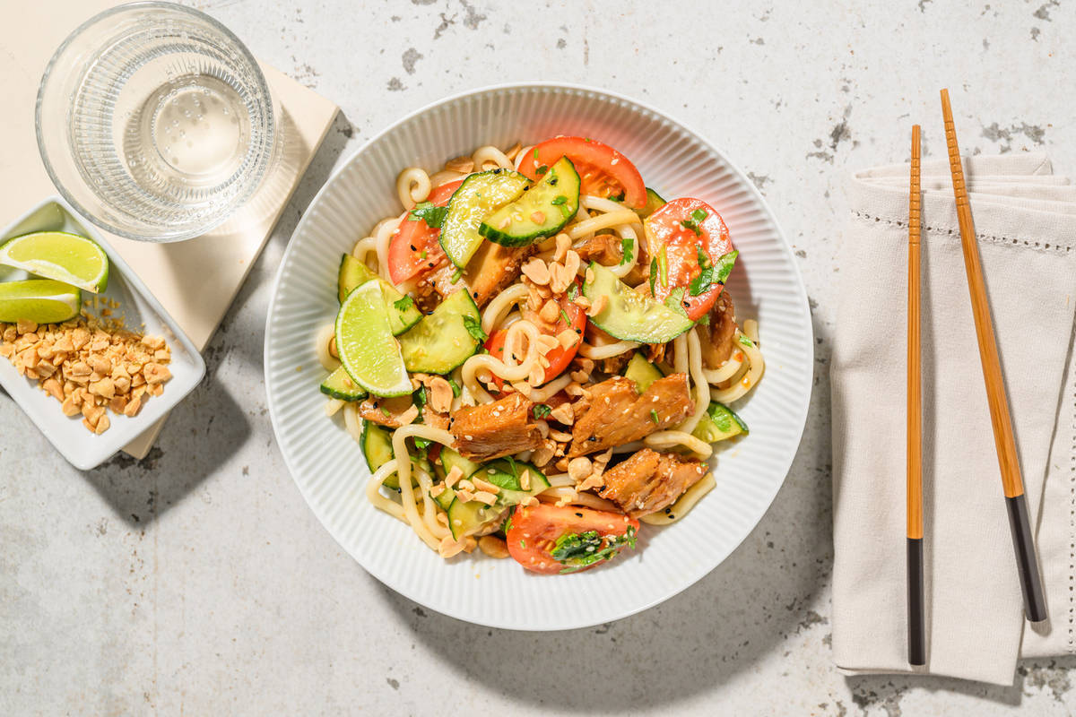 La Végé : salade thaï émincés veggie & udon