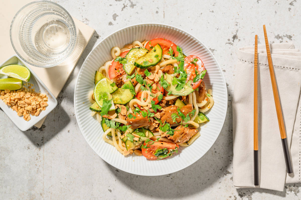 La Végé : salade thaï émincés veggie & udon