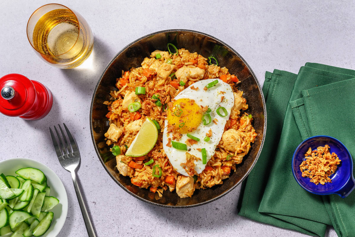Le Végé : riz indonésien aux émincés veggie