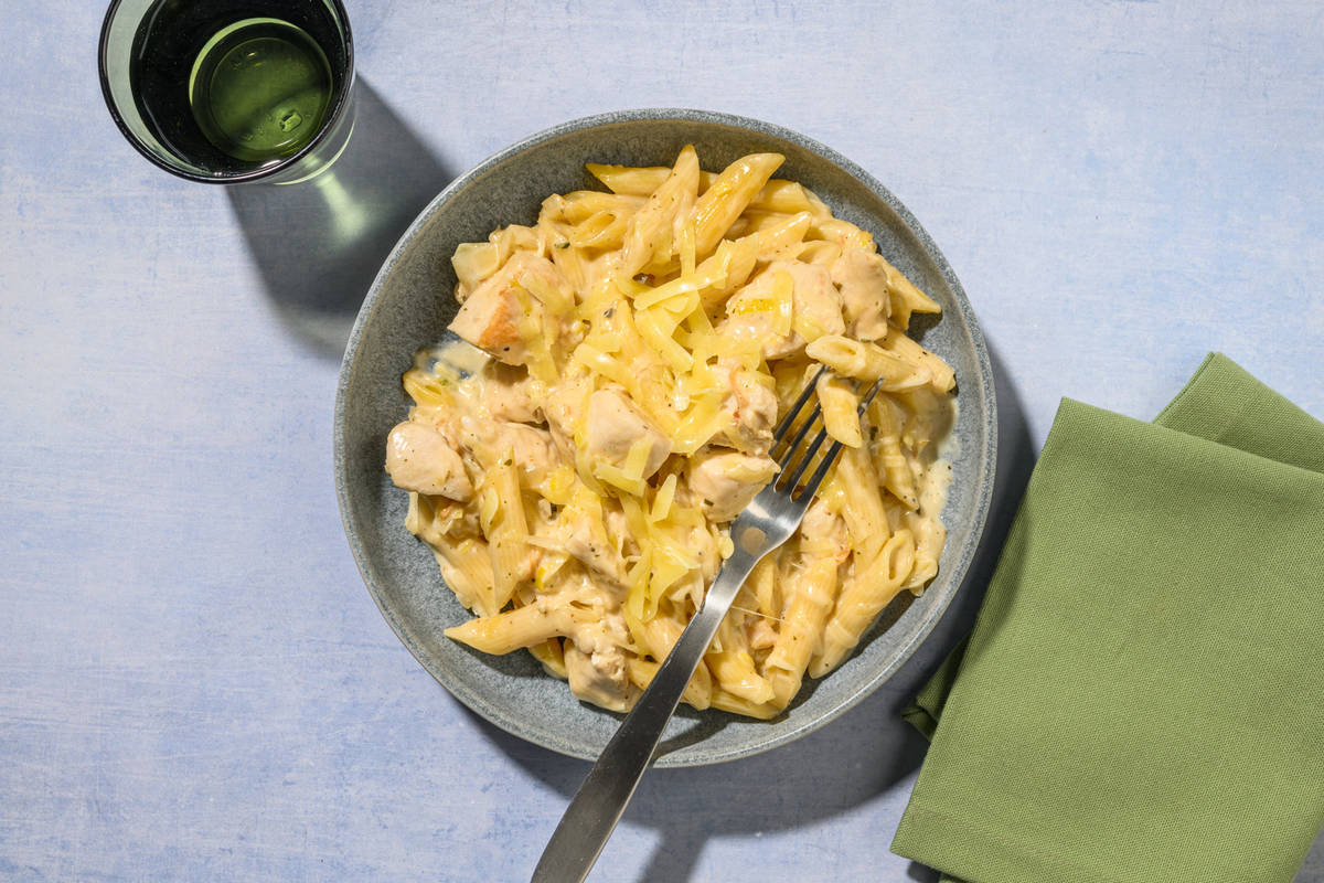 One pot : fusilli complètes, poulet & gouda