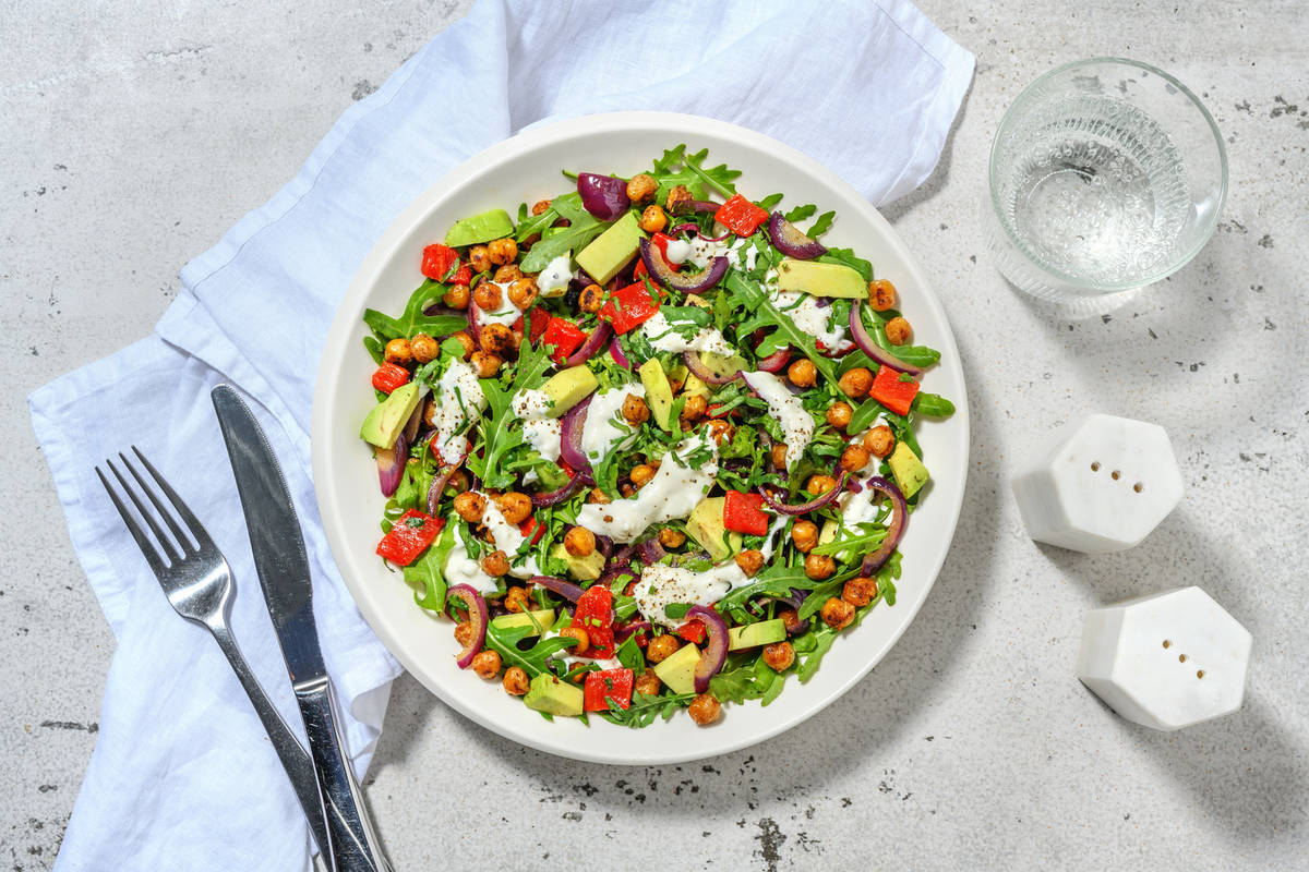 Salade de pois chiches, avocat & feta AOP