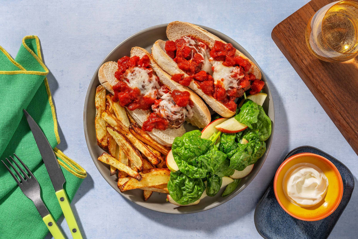 Italienskinspirerad köttbullssandwich