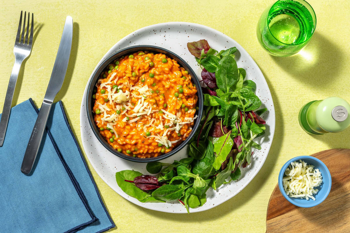 Super Cheesy Oven-Baked Tomato Risotto