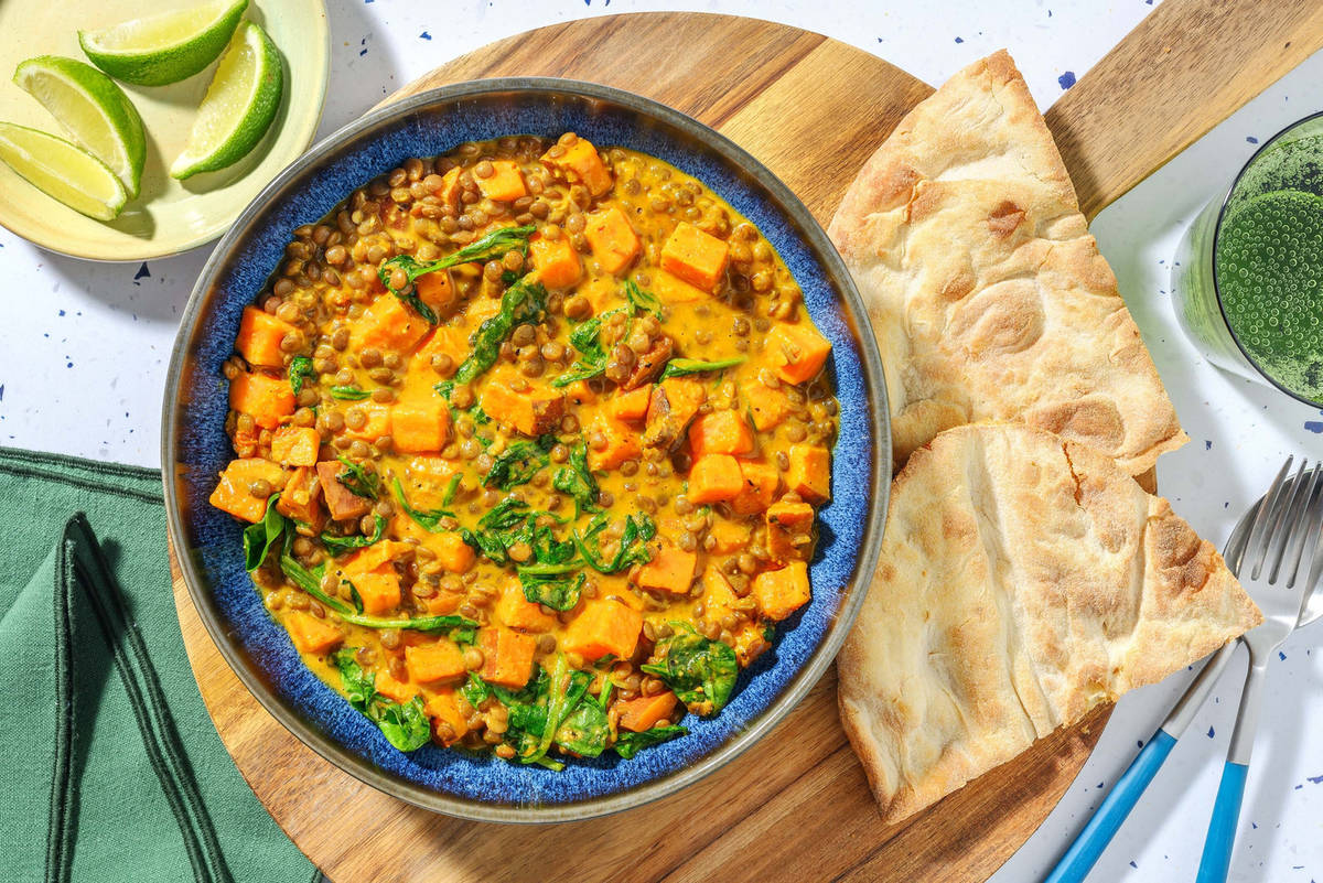 Korma Spiced Chicken and Sweet Potato Dal
