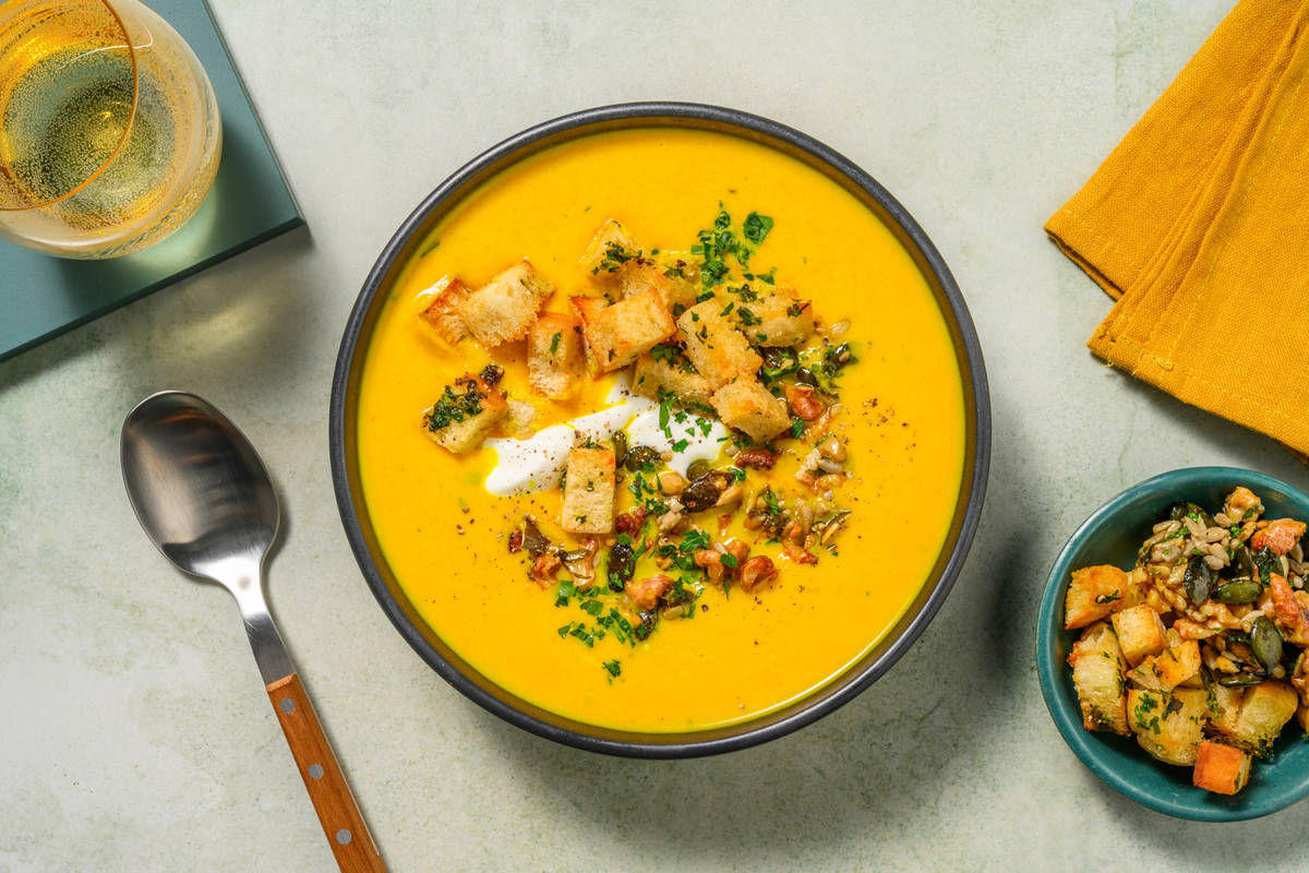 Velouté au potimarron & granola maison