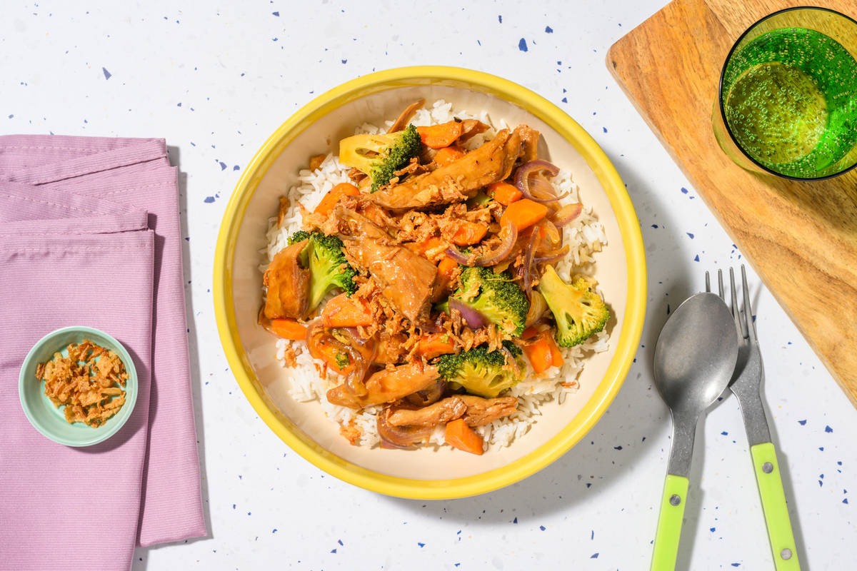 Le Végé : Légumes teriyaki & émincés végétariens 