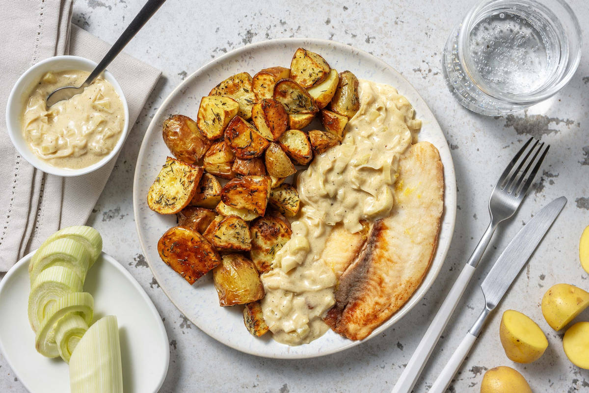 Filet de lieu & fondue de poireau