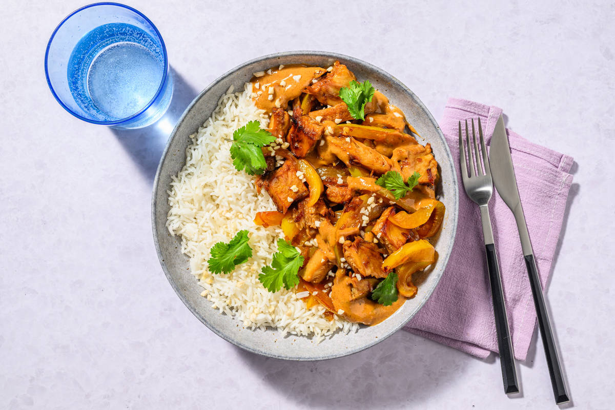 Le Végé : émincés veggie sauce cacahuète