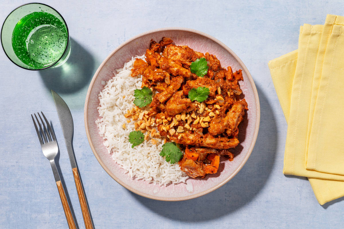 Le Végé : émincés veggie façon mafé & riz