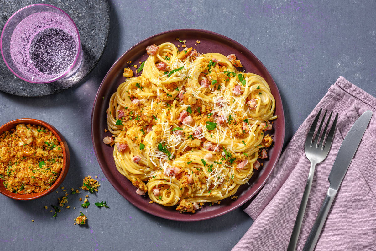 Les carbo à la française & leurs fusilli complètes