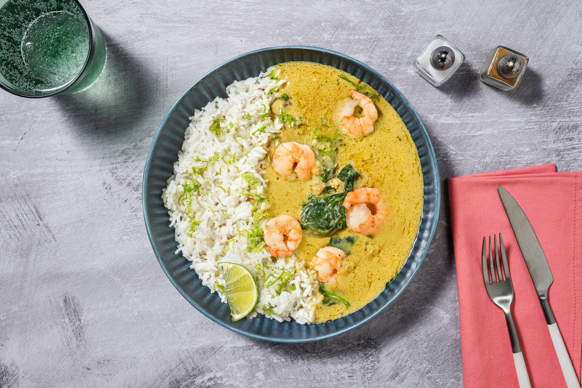 Thai Green Style King Prawn Curry