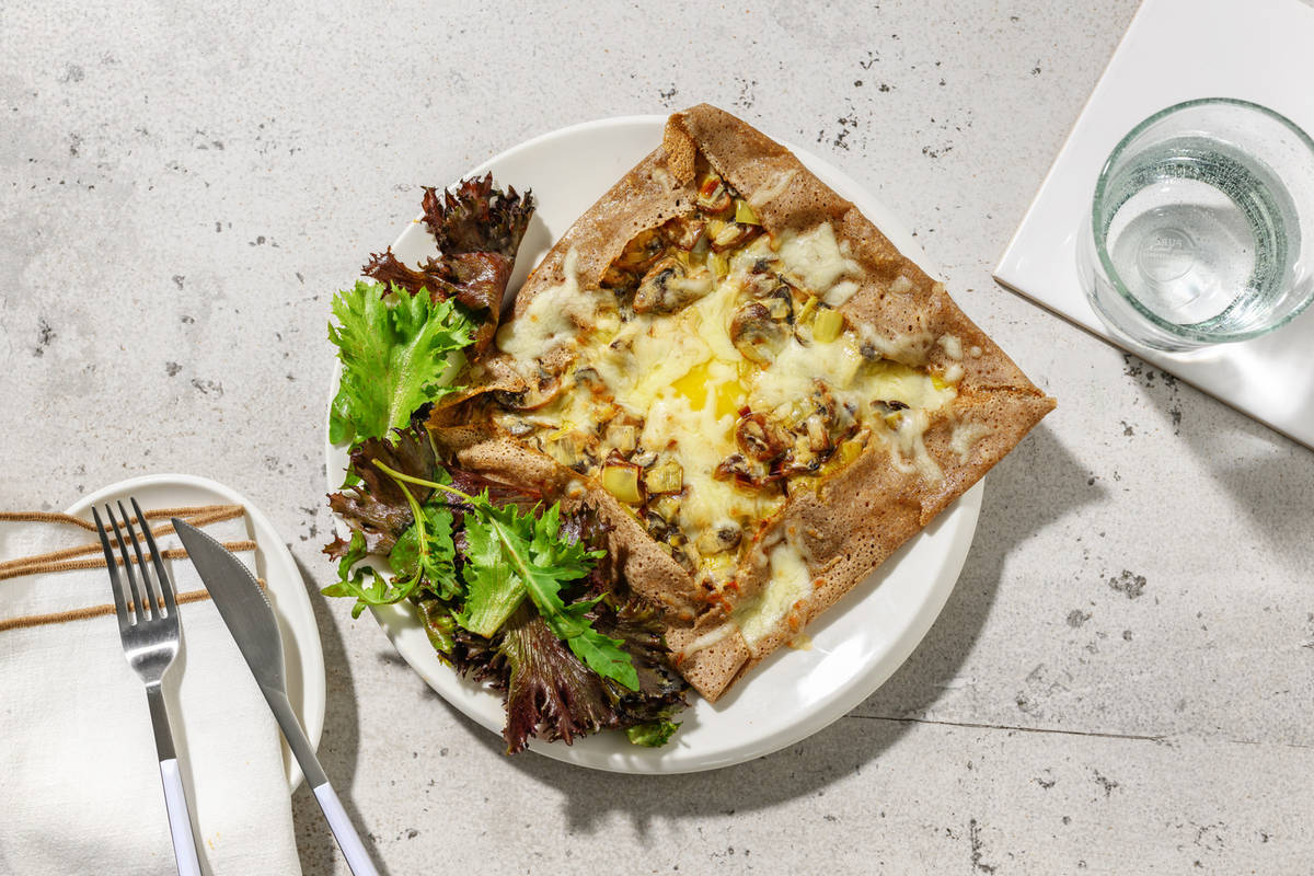 La galette Brocéliande : champis & poireaux