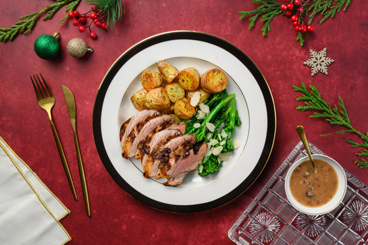 Dinde & grenailles rôties au romarin