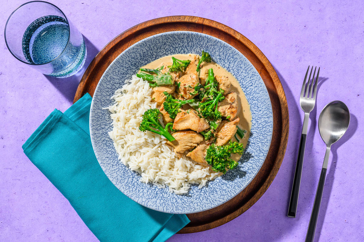 Poulet à la crème & broccolini citronné