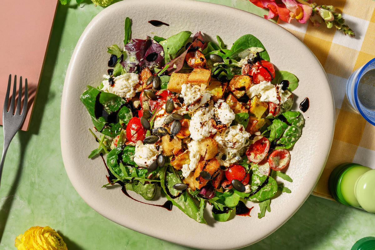 Pesto Dressed Caprese Style Salad