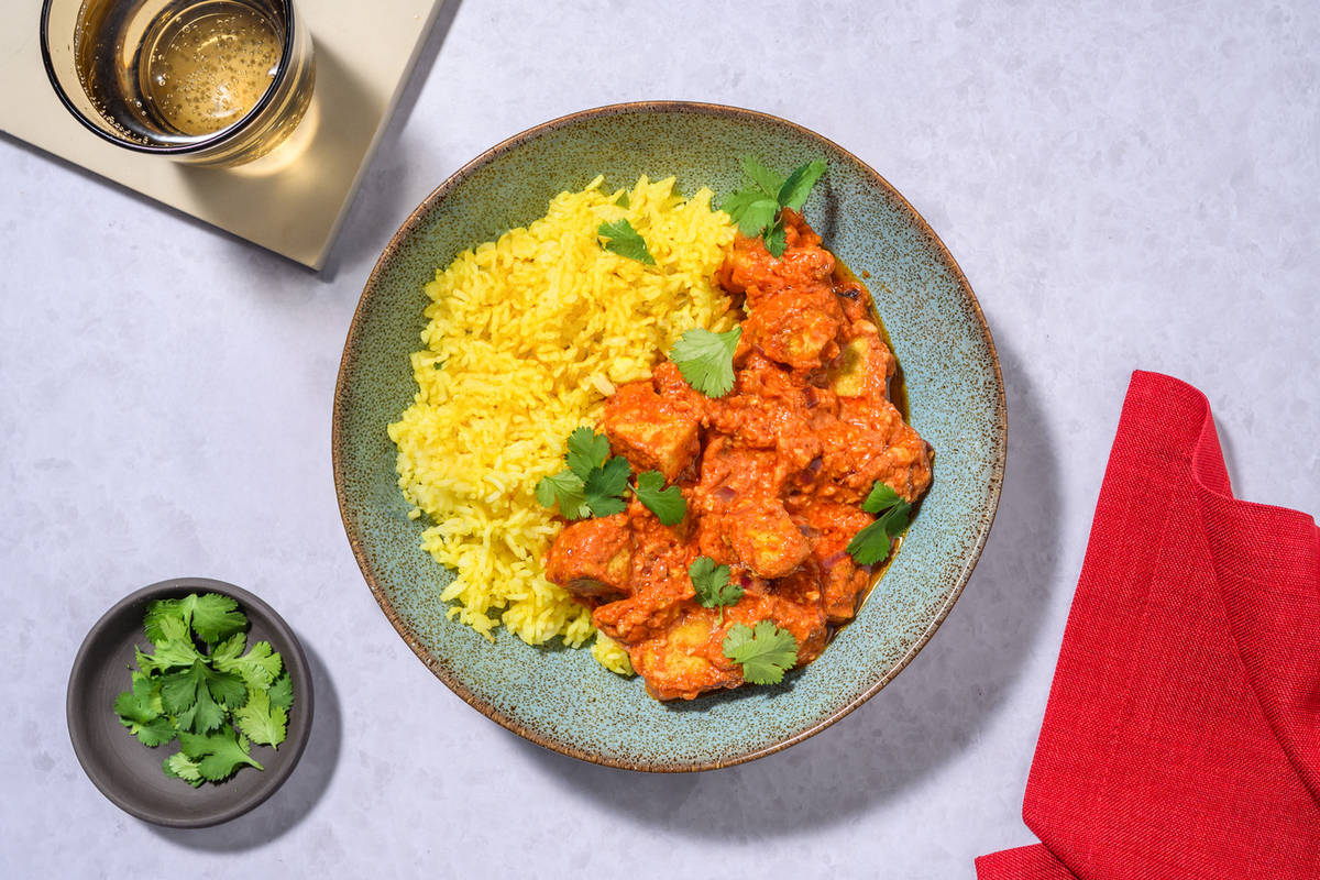 Creamy Cashew Tofu Curry with Chicken