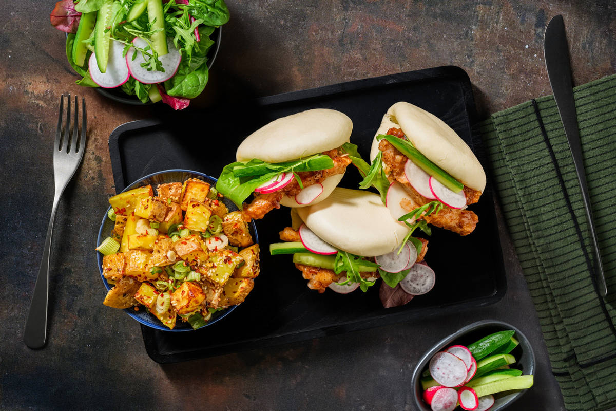 Crispy Korean-Style Pork Bao Buns