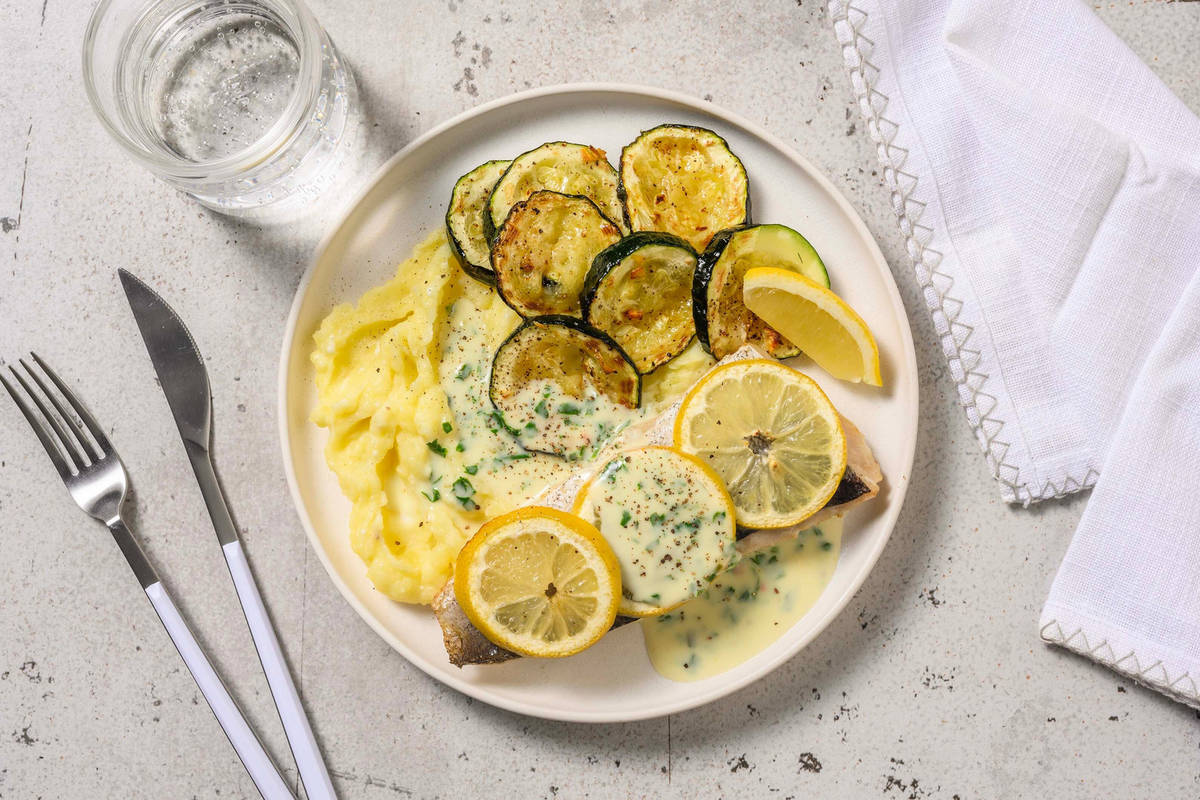Zitroniger Fisch mit Kerbelsoße