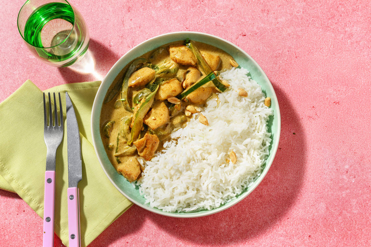 Poulet au curry vert & coco façon thaï