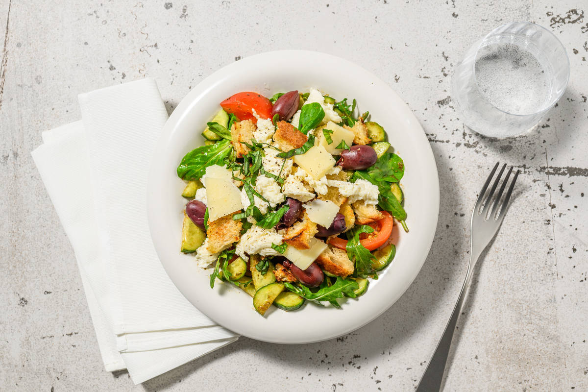 La Panzanella : tomates, mozza & croûtons