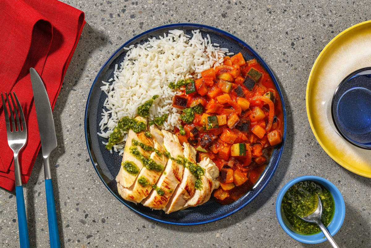 Filet de poulet & sa ratatouille française