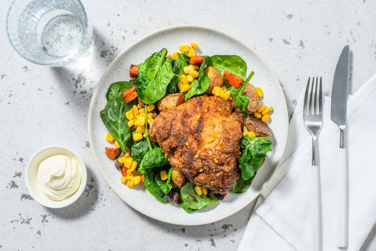 Stekt kyckling i rökt paprika-panering