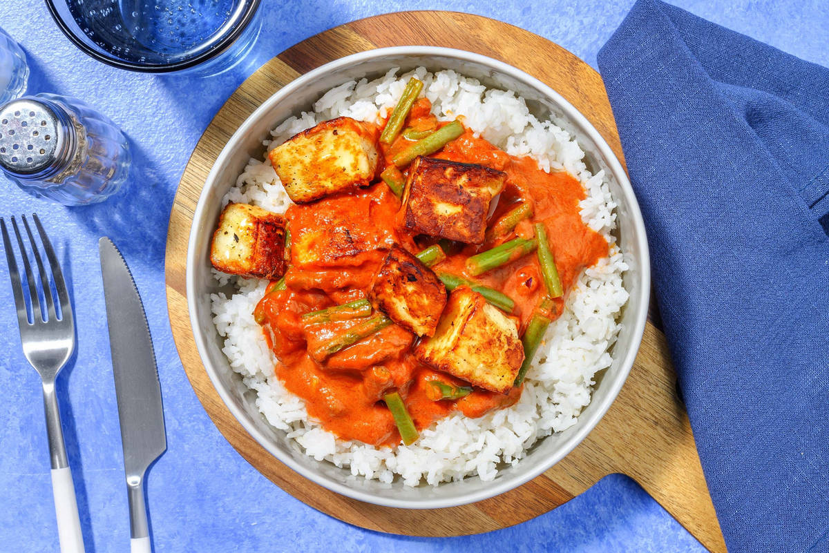 Halloumi and Mango Chutney Curry