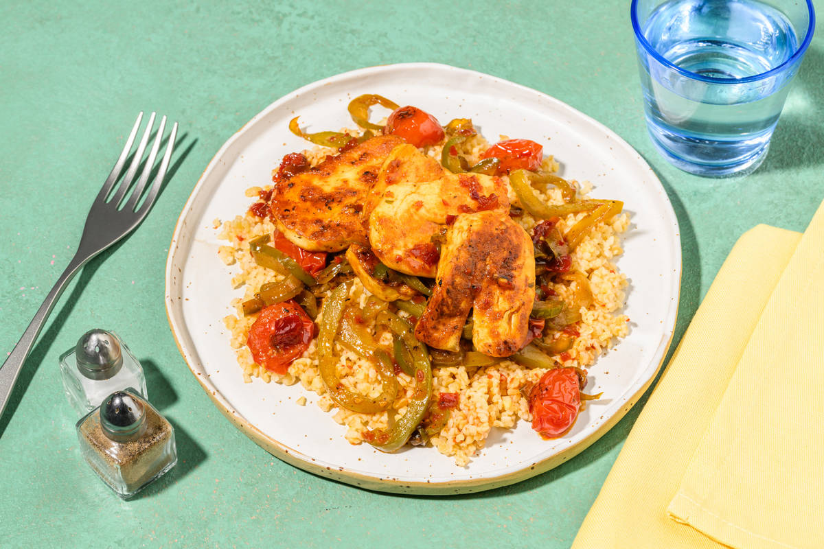 Red Pepper Chilli Jelly Glazed Halloumi