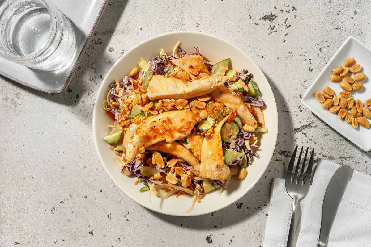 Salade flash de poulet laqué à l'asiatique
