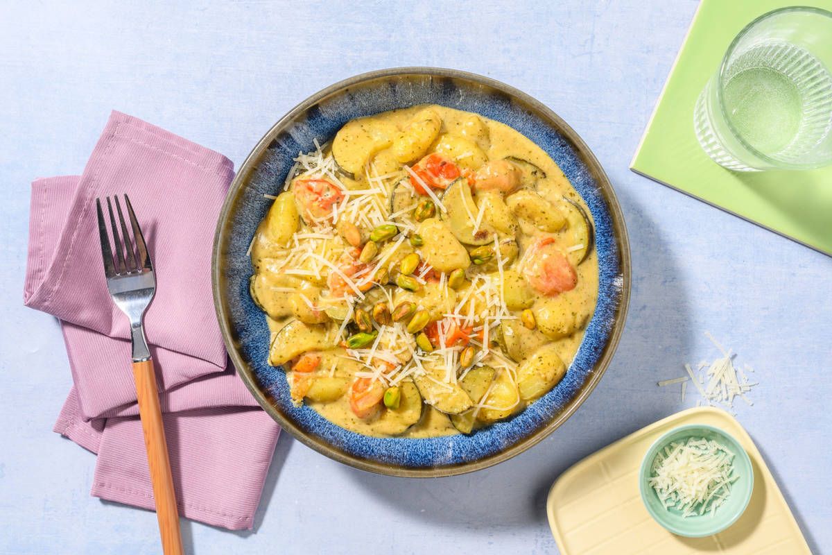 Gnocchi minute, crème de basilic & pecorino