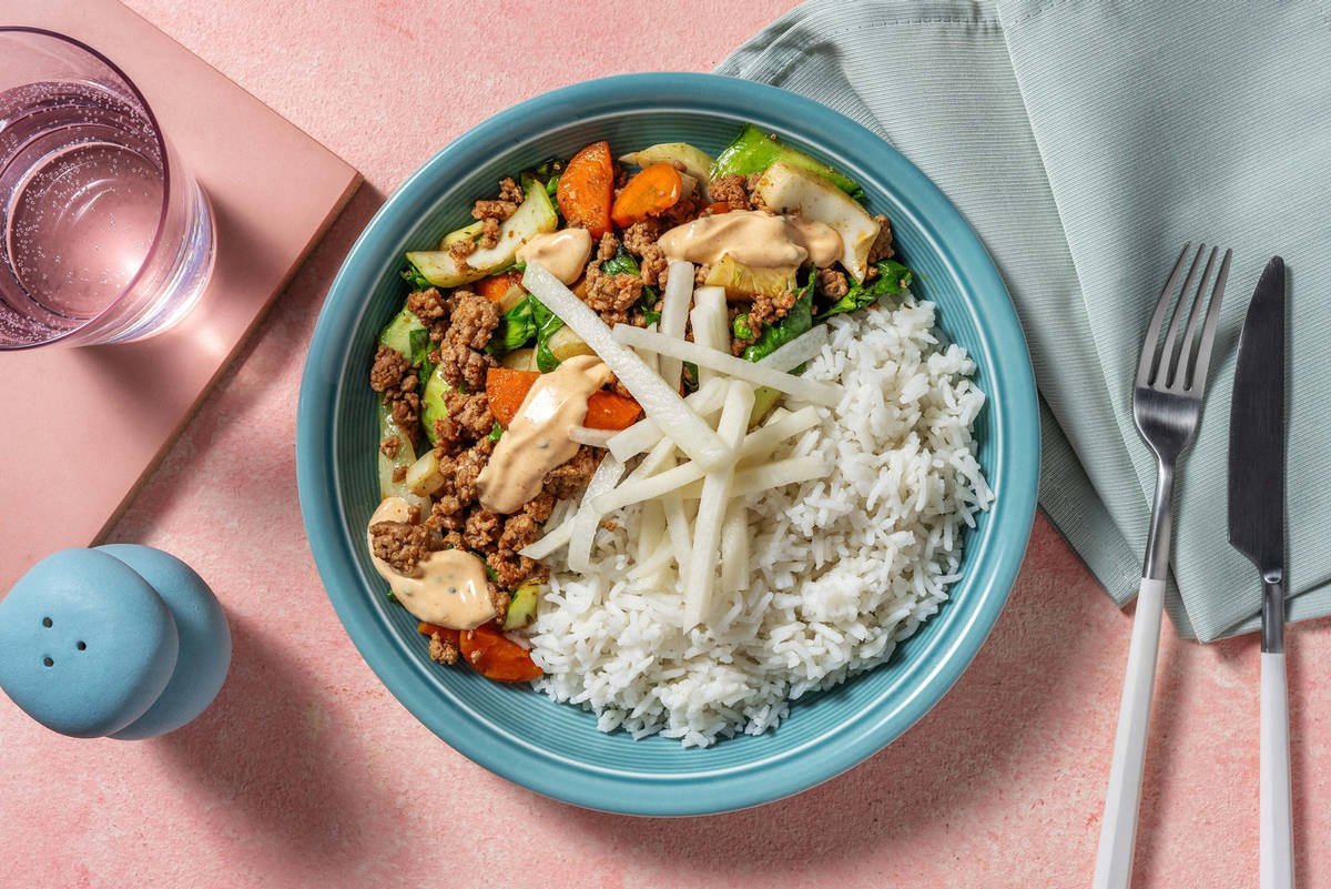 Sydøstasiatisk svinekødsbowl 
