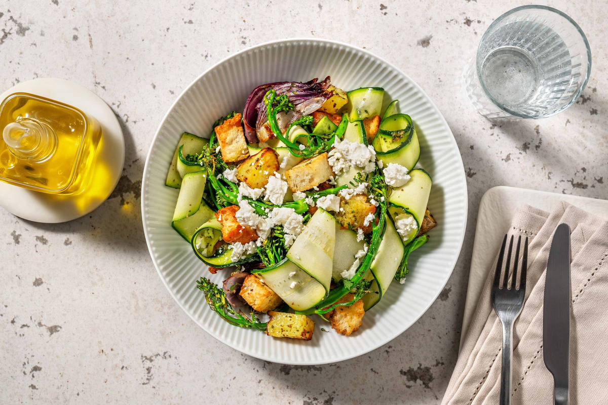 Super Green Panzanella Salad