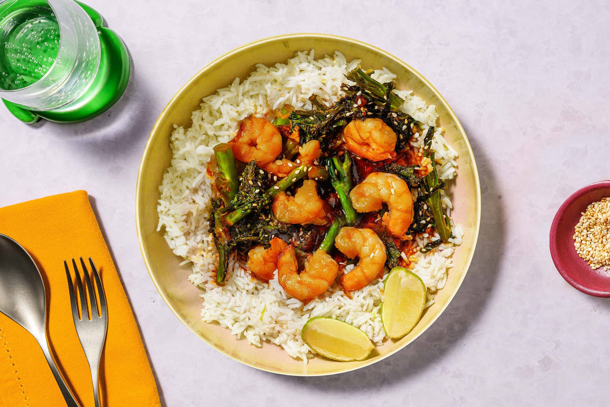 Gochujang King Prawn Rice Bowl