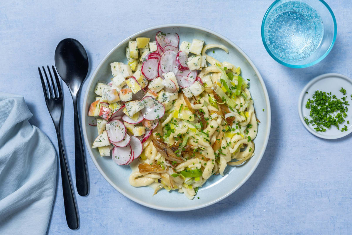 Porree-Spätzle-Pfanne 