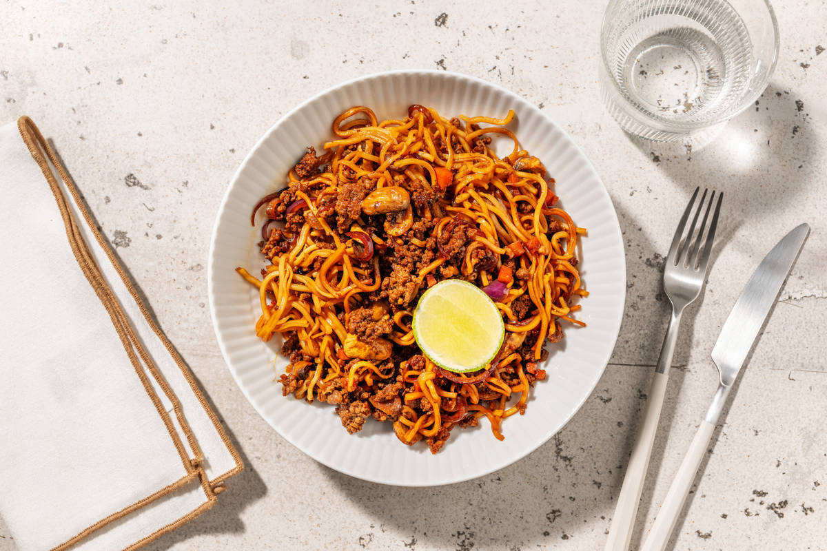 Fragrant Lamb Noodle Stir-Fry