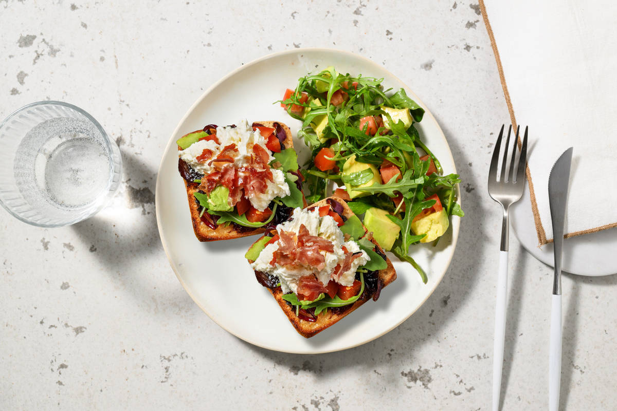 Crispy Double Serrano Tricolore Bruschetta